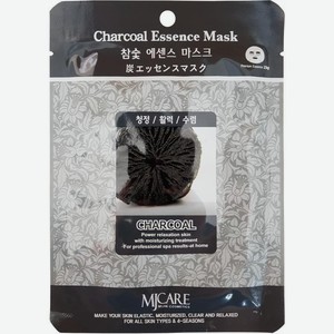 Маска для лица Mjcare тканевая с экстрактом угля 23г