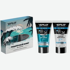 COMPLIMENT Подарочный набор MEN: ТимБризм Гель для бритья+Бальзам после бритья №1972, 1 шт