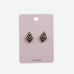 Серьги Black Zigzag