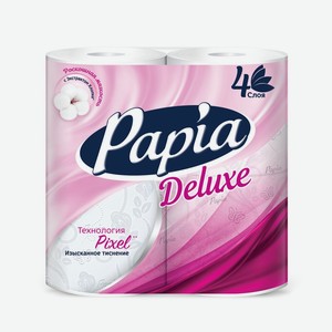 Туалетная бумага PAPIA DELUXE 4-сл., Россия, 4 шт