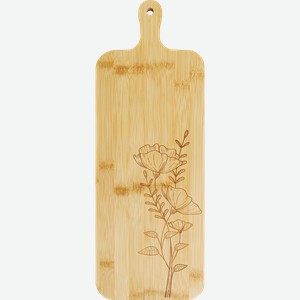 Доска разделочная HOMECLUB Сияние весны, 16,7x45,6х1,5см, бамбук, Арт. SW8-1
