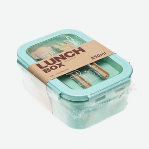 Яяланч-бокс Пастель 850мл С Приборами 18.3*13*6.8см Арт.b53958