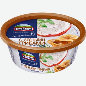 Сыр HOCHLAND творожный с лесными грибами 60% без змж, Россия, 140 г