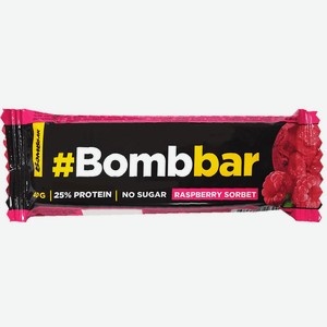 Батончик BOMBBAR Протеиновый Малиновый сорбет в шоколаде, Россия, 40 г