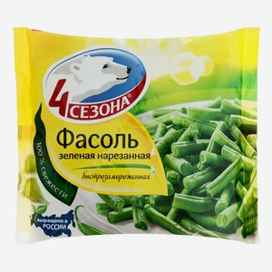 Фасоль замороженная 4 Сезона зеленая нарезанная, 400 г