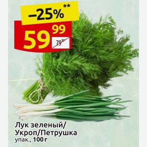 Лук зеленый/ Укроп/Петрушка упак., 100 г
