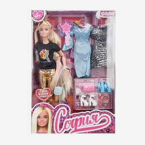 Кукла со сгибающимися руками и ногами 29см с аксессуарами София Симбат в ассортименте