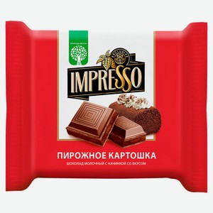 Шоколад молочный Impresso с начинкой со вкусом Пирожного картошка Беларусь, 75 г