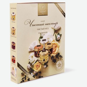 Набор подарочный Peroni Чистый нектар Мед 4х30 г + Травяной чай 35 г