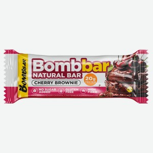 Батончик протеиновый Bombbar Вишневый брауни, 60 г