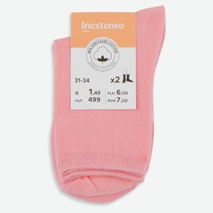 Носки для девочки InExtenso 2 пары, р. 27/30-31/34