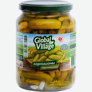 Огурцы Global Village корнишоны маринованные 680 г