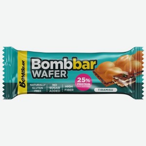 Батончик BombBar Tiramisu вафельный с шоколадно-ореховой пастой 32г, 32 г