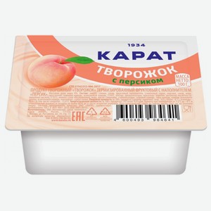 КАРАТ творожок с персиком 9%, 100 г