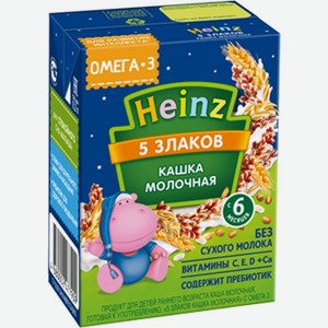 Каша молочная Heinz 5 злаков 200мл