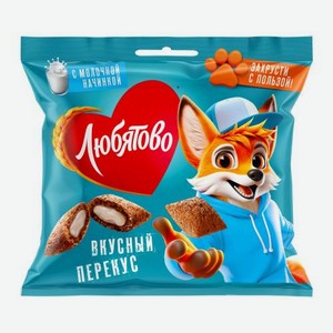 Подушечки с молочной начинкой Любятово 40г
