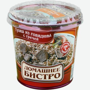 Гуляш из говядины с гречей Домашнее Бистро, 75 г