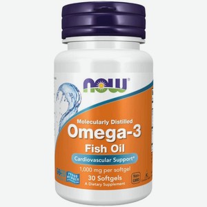 БАД Now Omega-3 Fish Oil 30шт., 30 шт