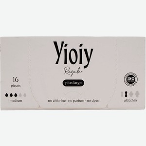 Прокладки Yioiy Plus Large женские гигиенические ежедневные 16шт., 16 шт