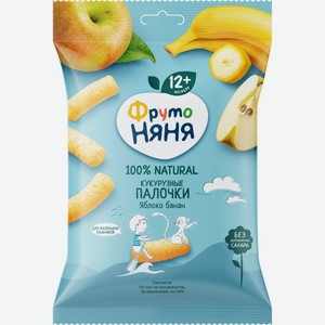 Д/п палочки ФРУТОНЯНЯ Кукурузные с яблоком и бананом д/дет. ран. возр. с 12 мес, Россия, 20 г