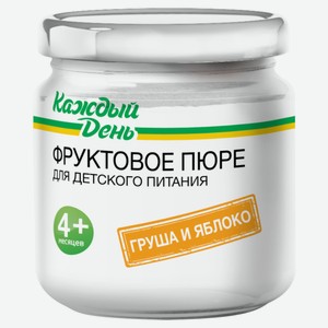 Пюре «Каждый день» яблоко и груша с 4 мес., 80 г