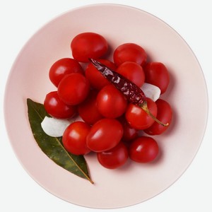 Томаты Global Village черри красные соленые 500г, 500 г