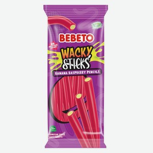 Жевательный мармелад BEBETO WACKY STICKS BANANA&RASPBERRY PE