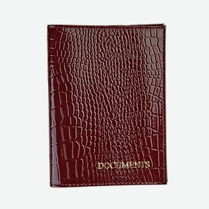 7032 бордо Обложка для автомобильного удостоверения и паспорта бордовая/fw 24