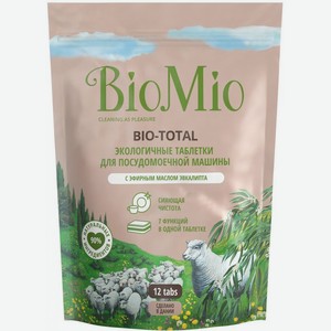 Таблетки для посудомоечных машин Biomio Bio-Total с маслом эвкалипта 12шт