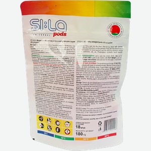 Капсулы для стирки цветного белья SI:LA Pods 18шт 180г