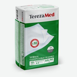 Пеленки одноразовые TerezaMed Normal 60x90см 10шт