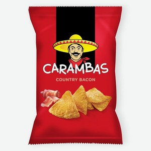Чипсы Carambas кукурузные со вкусом бекона, 150г