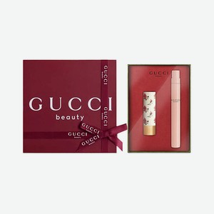 GUCCI Подарочный набор: Парфюмерная вода Bloom + Губная помада Rouge à Lèvres Voile, 10 мл + 25 Goldie Red