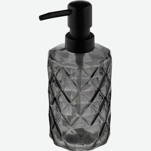 Дозатор для жидкого мыла CRYSTALITE (стекло), цвет: серый