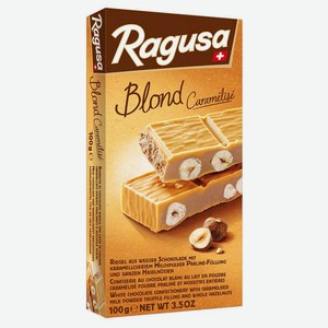 Шоколад Ragusa Blond белый с лесными орехами, 100 г