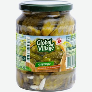 Огурцы соленые Global Village по-домашнему, 720мл, 720 мл