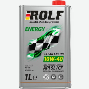 Масло моторное ROLF Energy SAE 10W-40 API SL/CF 322232, Россия, 1 л