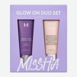 Набор для лица Glow Missha BB-крем тон 21 Light Beige 20мл + Праймер для лица 20мл