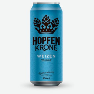 Пиво светлое Hopfenkrone Weizen Германия 5,4% Босния и Герцеговина, 0,5 л