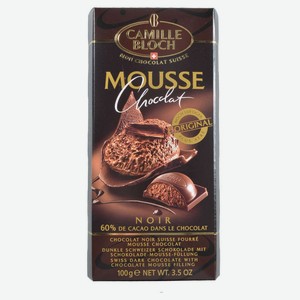 Шоколад Camille Bloch Mousse Noir горький, 100 г