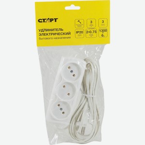 Удлинитель сетевой Старт S3х3 3 розетки 3м