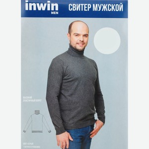 Свитер муж INWIN dk.grey melange M2004, M2004-JL (Китай)/, Бангладеш