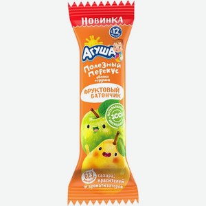 Детское питание батончик АГУША Яблоко-груша с 12 мес, Россия, 15 г