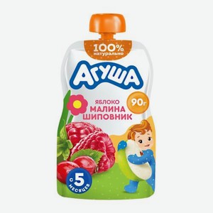 Пюре яблоко-малина-шиповник с 5 месяцев Агуша 90г