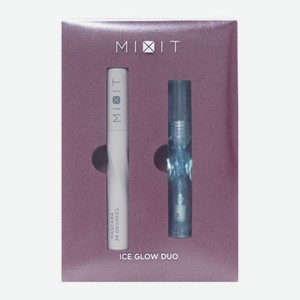 Подарочный набор для макияжа Ice Glow Duo Mixit Термотушь для ресниц + Блеск для губ в ассортименте