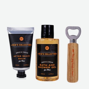 ACCENTRA Подарочный набор Men`s Collection: Гель для душа + Бальзам после бритья + Открывалка, 140 мл + 60 мл + 1 шт.