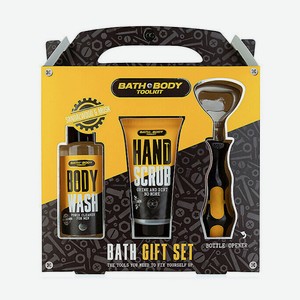 ACCENTRA Подарочный набор для ухода за телом Men Bath & Body Toolkit с открывалкой, 100 мл + 50 мл + 1 шт.