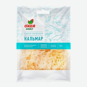 Кальмар Гигантский ТЧН! (ОКЕЙ DAILY) сушено-вяленый стружка
