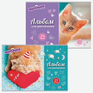 Альбом для рисования Кошечки 24л