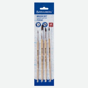 Кисти BRAUBERG набор 4шт